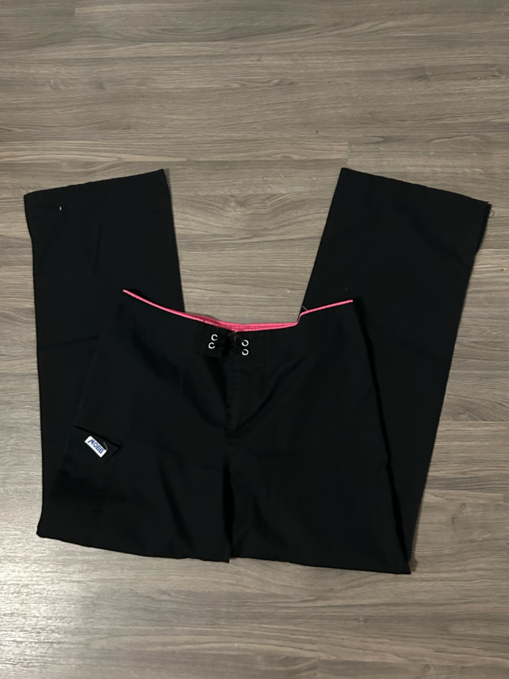 Women’s Mobb Black Uniform Pants Scrub Pants With Side Pocket and Drawstring Tie